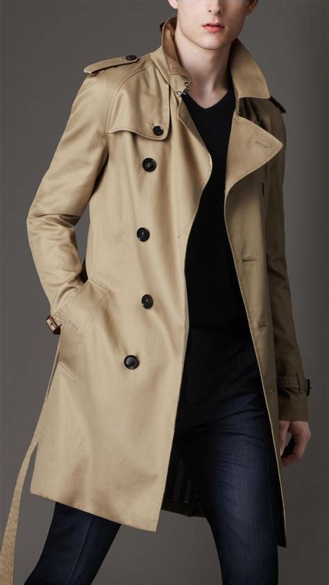 burberry cotton blend trench coat|burberry full length trench coat.